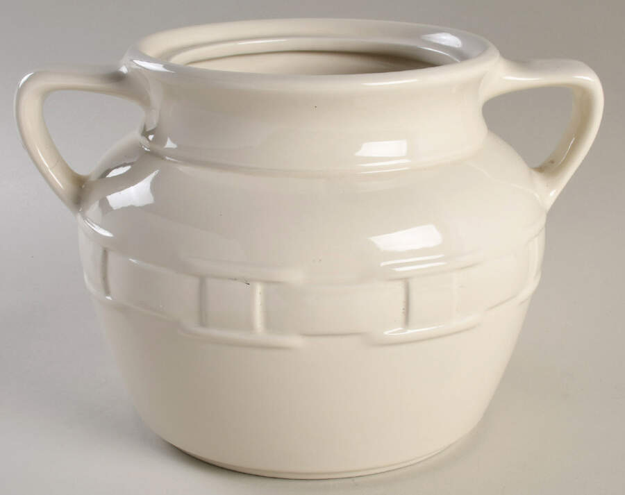 Woven Traditions Ivory Cookie Jar No Lid by Longaberger-1