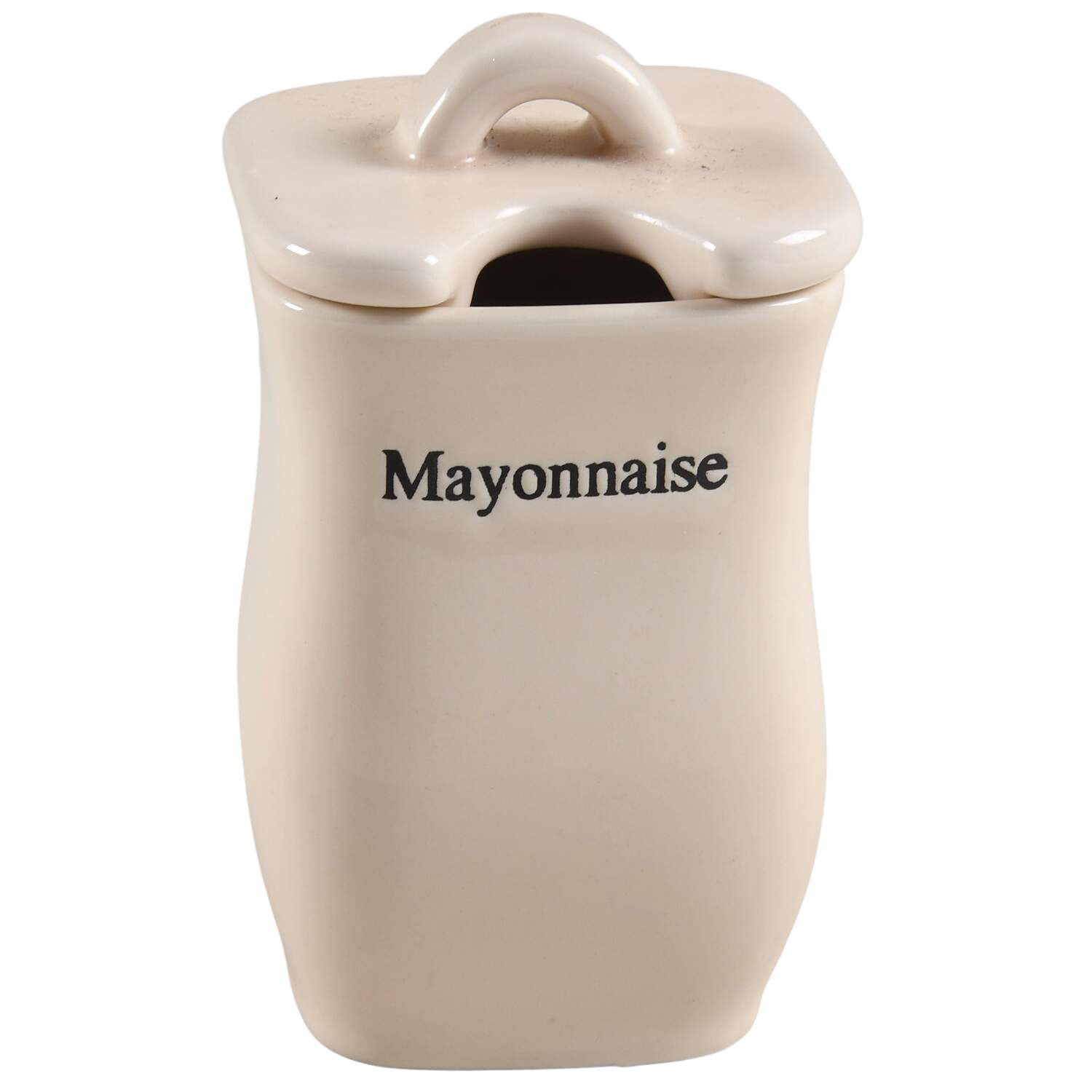 Woven Traditions Ivory Mayonnaise Jar & Lid by Longaberger-1