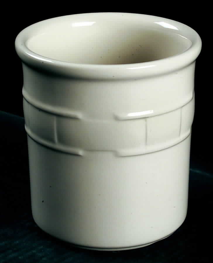 Woven Traditions Ivory 5" Utensil Holder by Longaberger-1