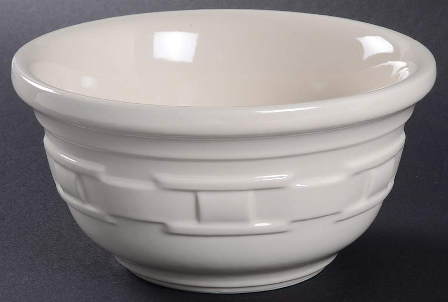 Woven Traditions Ivory 6" Mixing Bowl by Longaberger-1