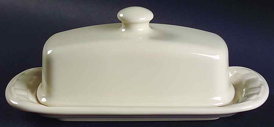 Woven Traditions Ivory 1/4 Lb Covered Butter by Longaberger-1