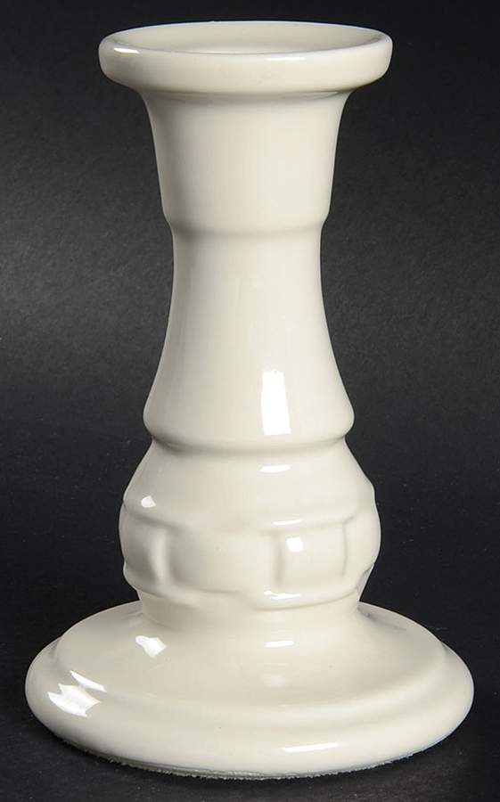 Woven Traditions Ivory 5" Candlestick by Longaberger-1