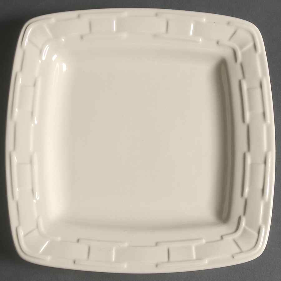 Woven Traditions Ivory Square Luncheon Plate by Longaberger-1