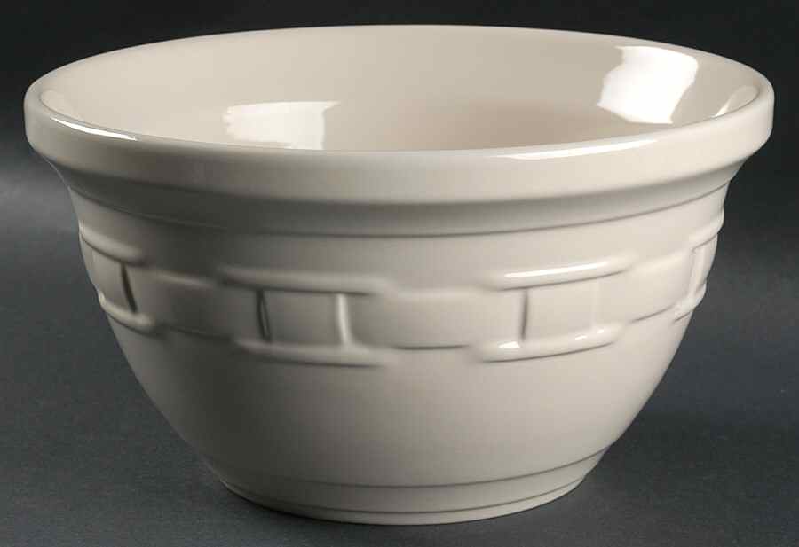 Woven Traditions Ivory 10" Mixing Bowl by Longaberger-1