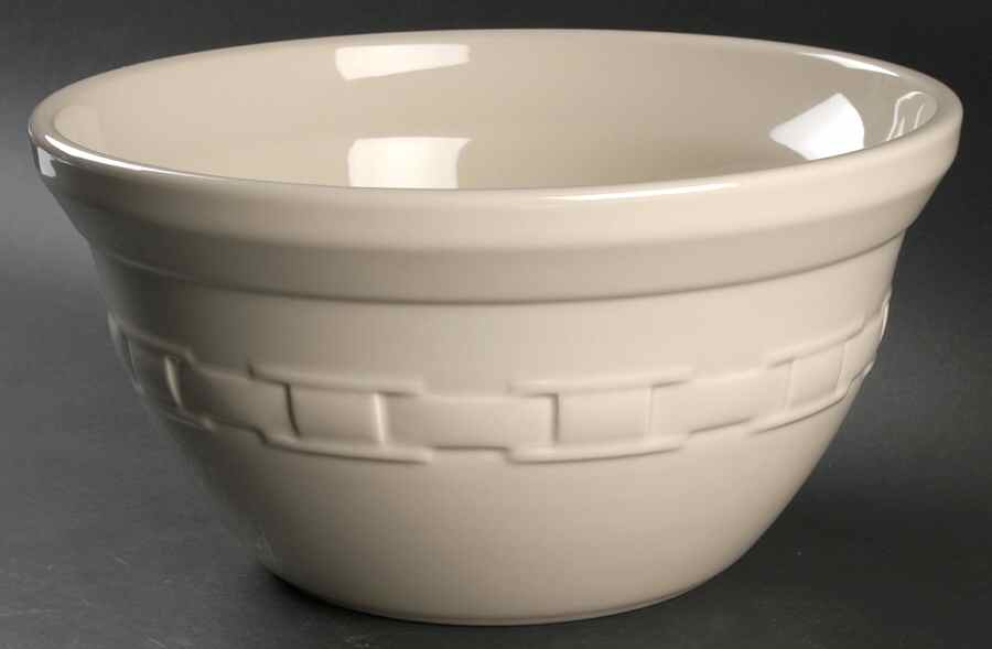 Woven Traditions Ivory 11" Mixing Bowl by Longaberger-1
