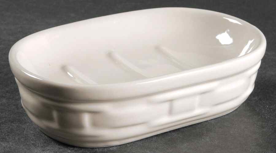 Woven Traditions Ivory Soap Dish by Longaberger-1