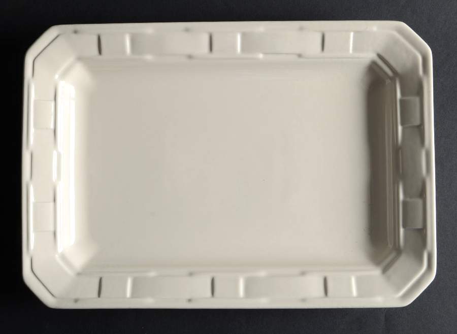 Woven Traditions Ivory 13" Rectangular Serving Platter by Longaberger-1