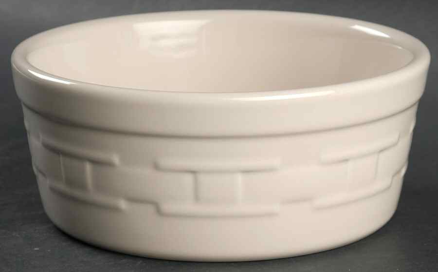 Woven Traditions Ivory Pet Bowl by Longaberger-1