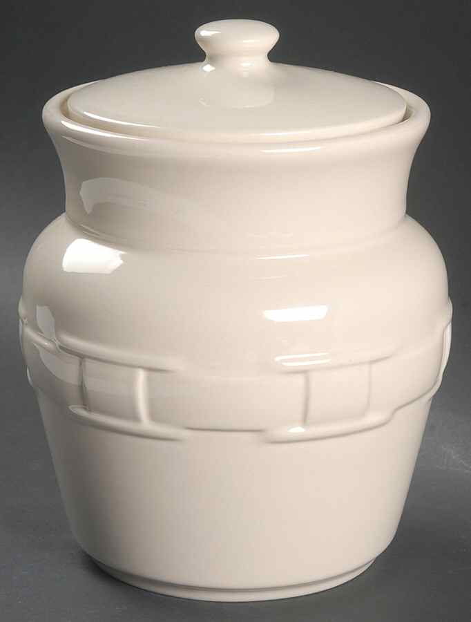 Woven Traditions Ivory Medium Canister & Lid by Longaberger-1