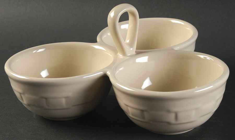 Woven Traditions Ivory 3-Part Relish by Longaberger-1