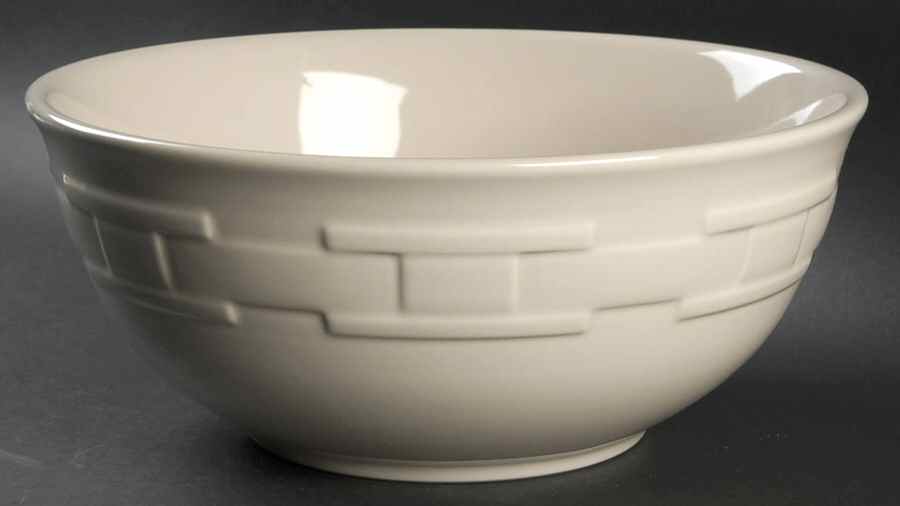 Woven Traditions Ivory 11" Round Serving Bowl by Longaberger-1