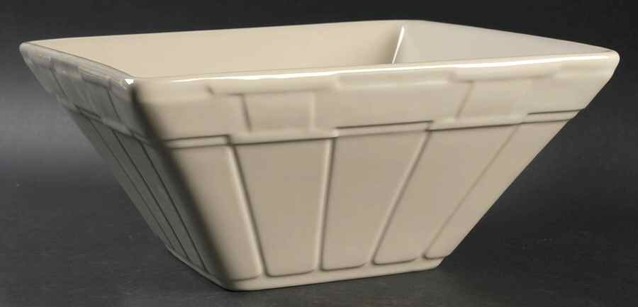 Woven Traditions Ivory 9" Square Vegetable Bowl by Longaberger-1