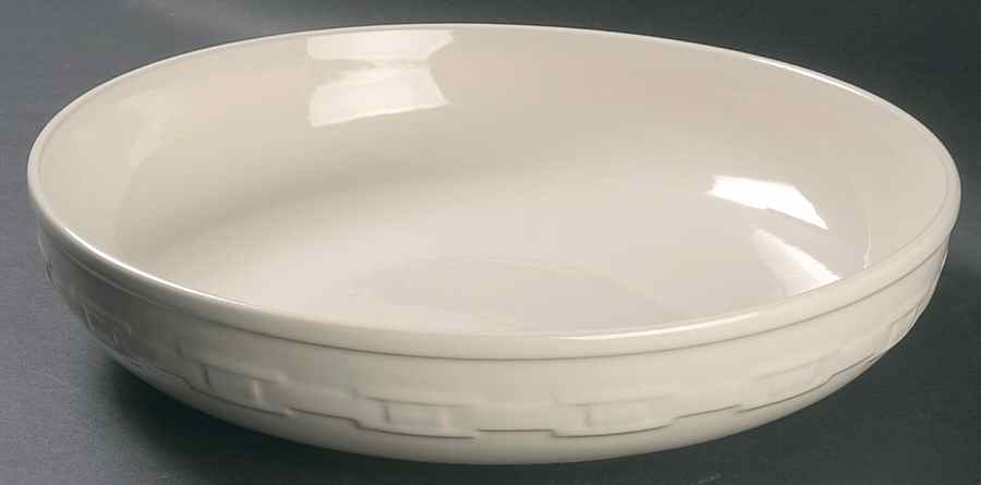 Woven Traditions Ivory 13" Pasta Serving Bowl by Longaberger-1