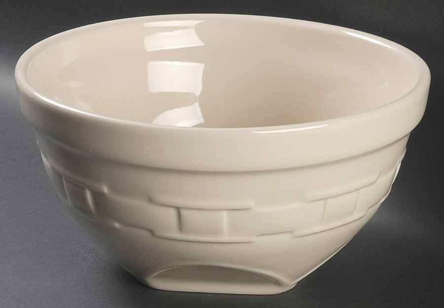 Woven Traditions Ivory 9" Mixing Bowl by Longaberger-1