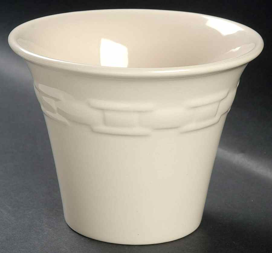 Woven Traditions Ivory 6" Flower Pot No Underplate by Longaberger-1