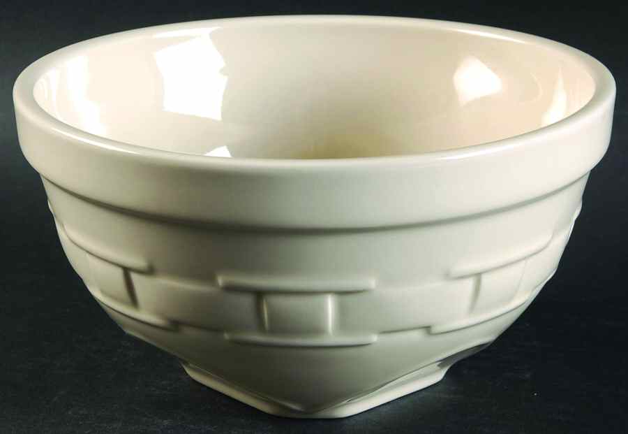 Woven Traditions Ivory 8" Mixing Bowl by Longaberger-1