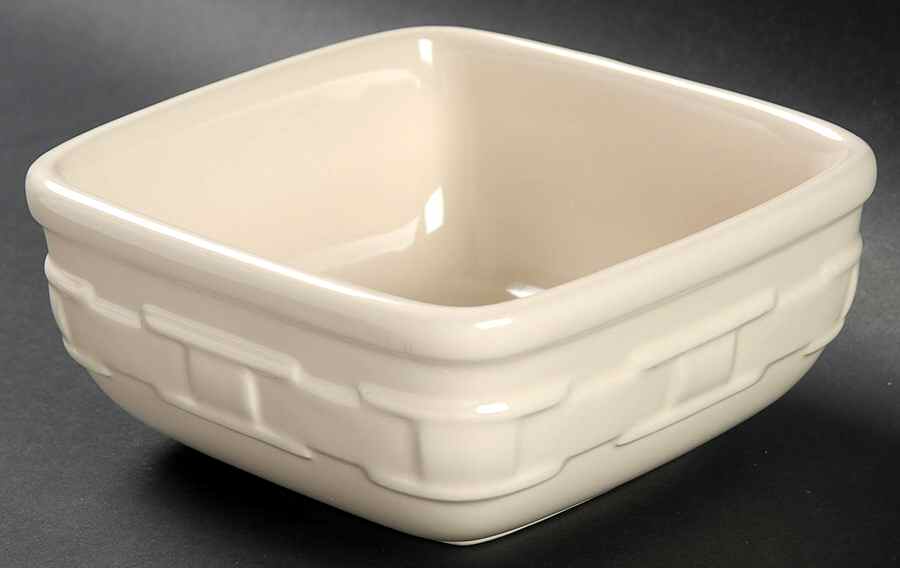 Woven Traditions Ivory Square Cereal Bowl by Longaberger-1