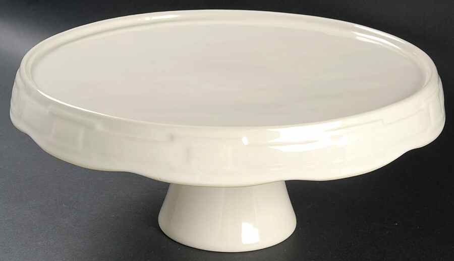 Woven Traditions Ivory 11" Diameter Pedestal Cake Stand by Longaberger-1