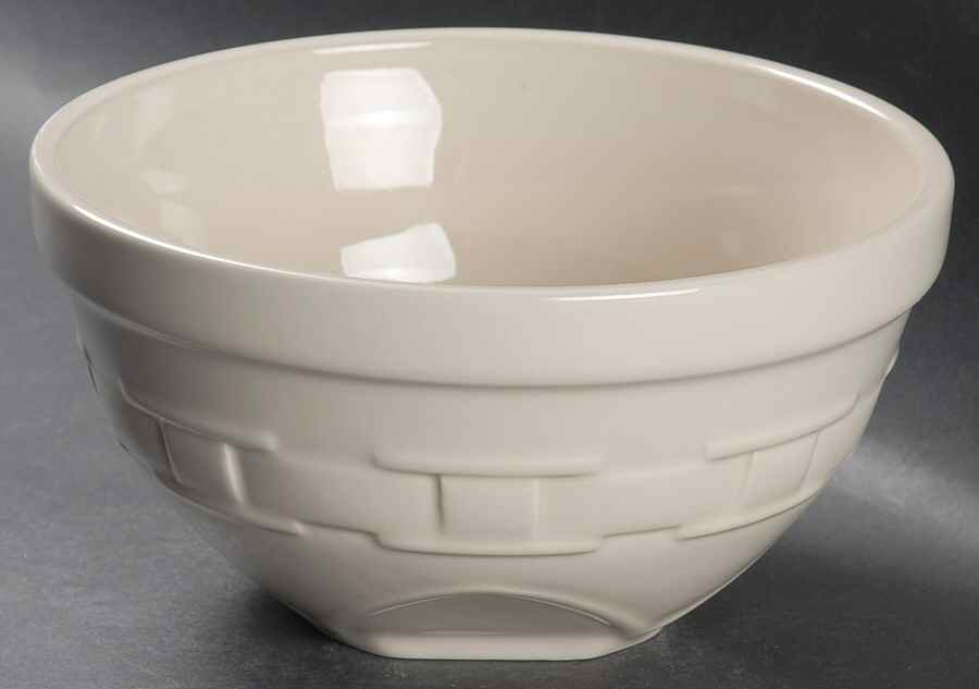 Woven Traditions Ivory 8" Mixing Bowl by Longaberger-1