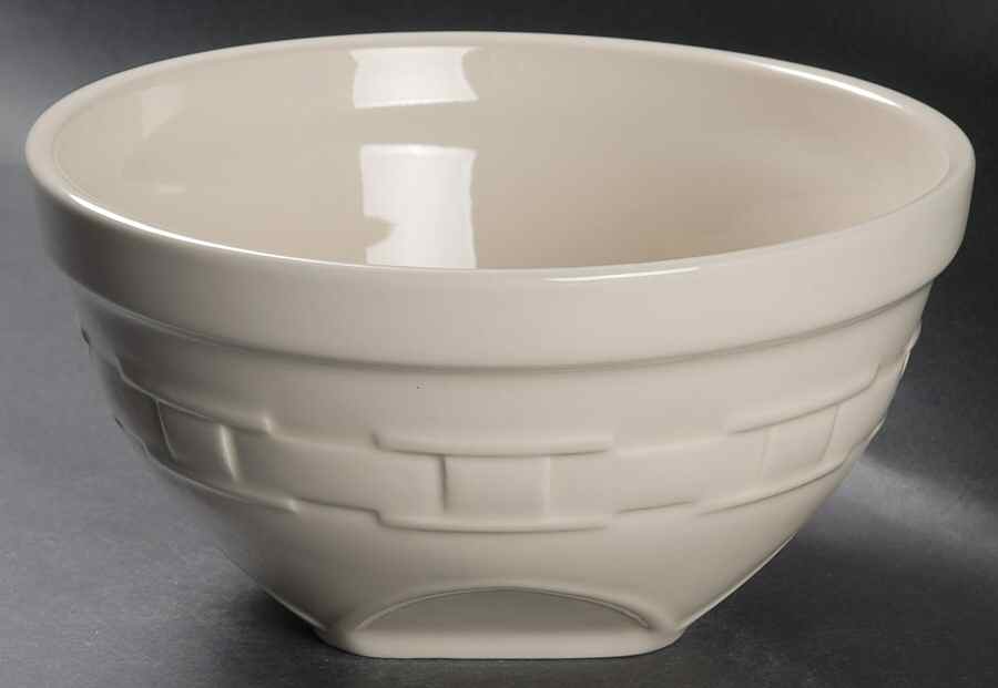 Woven Traditions Ivory 9" Mixing Bowl by Longaberger-1