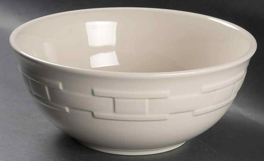 Woven Traditions Ivory 11" Round Serving Bowl by Longaberger-1