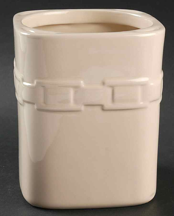 Woven Traditions Ivory Medium Square Canister No Lid by Longaberger-1