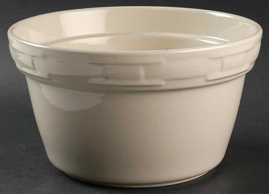 Woven Traditions Ivory 2 Qt Round Covered Casserole No Lid by Longaberger-1