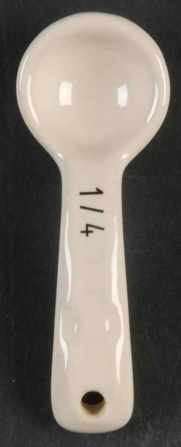 Woven Traditions Ivory 1/4 Teaspoon Ceramic Measuring Spoon by Longaberger-1