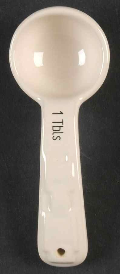 Woven Traditions Ivory 1 Tablespoon Ceramic Measuring Spoon by Longaberger-1
