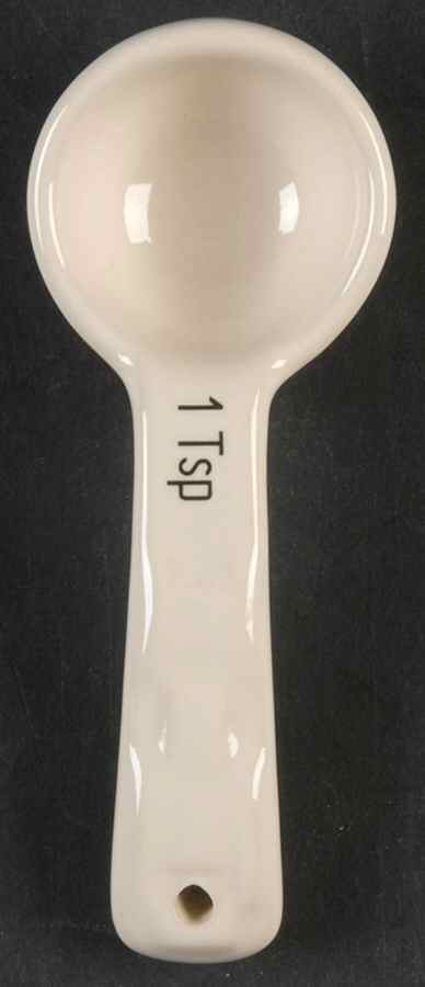 Woven Traditions Ivory 1 Teaspoon Ceramic Measuring Spoon by Longaberger-1