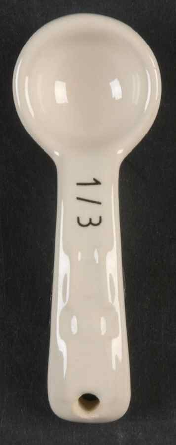 Woven Traditions Ivory 1/3 Teaspoon Ceramic Measuring Spoon by Longaberger-1