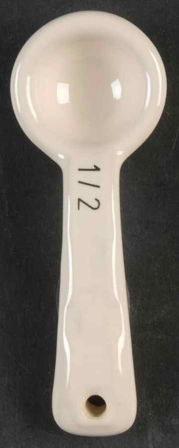 Woven Traditions Ivory 1/2 Teaspoon Ceramic Measuring Spoon by Longaberger-1