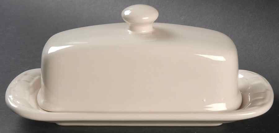 Woven Traditions Ivory 1/4 Lb Covered Butter by Longaberger-1