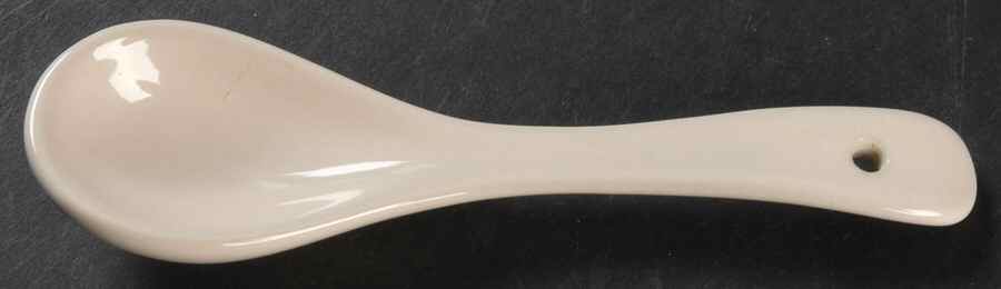 Woven Traditions Ivory Ceramic Tasting Spoon by Longaberger-1