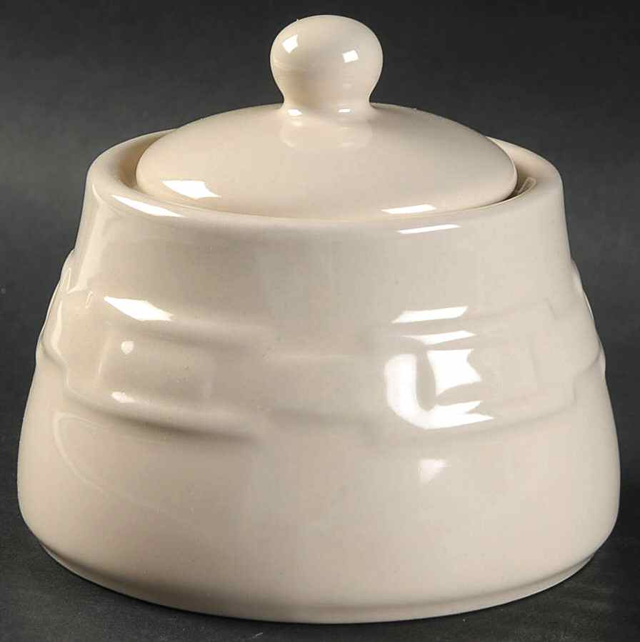 Woven Traditions Ivory Sugar Bowl & Lid by Longaberger-1