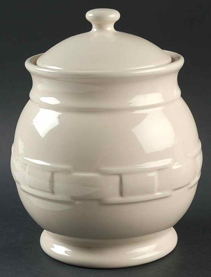 Woven Traditions Ivory Extra Large Canister & Lid by Longaberger-1