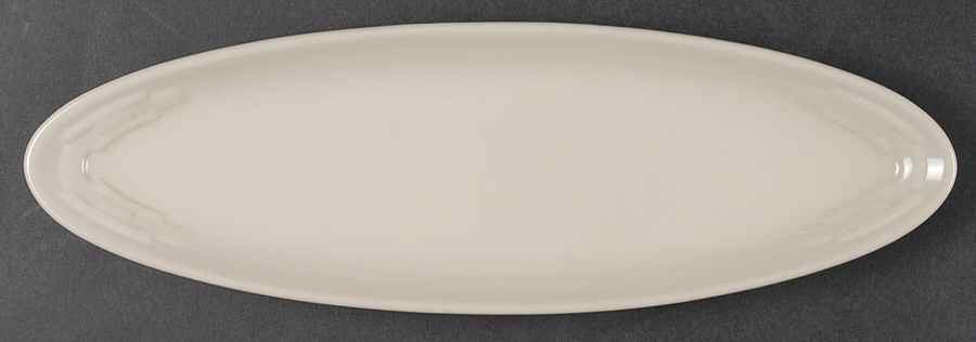 Woven Traditions Ivory 12" Oval Narrow Tray by Longaberger-1