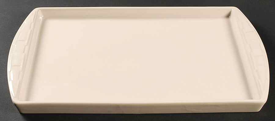 Woven Traditions Ivory 16" Handled Tray by Longaberger-1