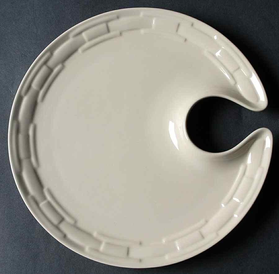 Woven Traditions Ivory Wine and Cheese Plate by Longaberger-1
