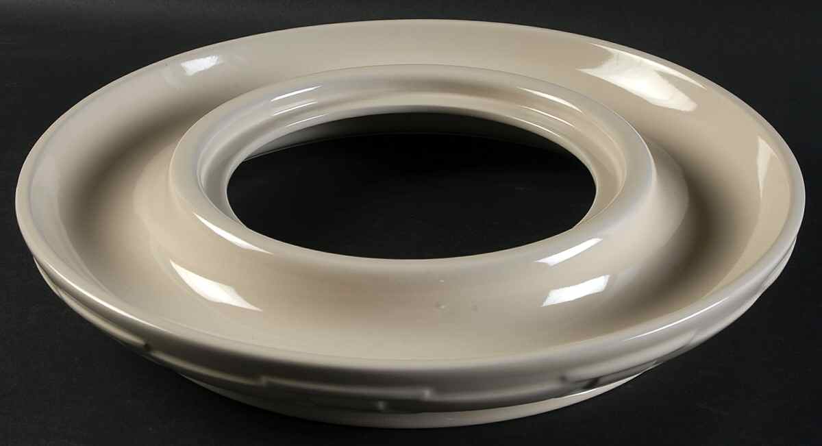 Woven Traditions Ivory Round Cheese & Cracker Tray No Cutting Board by Longaberger-1