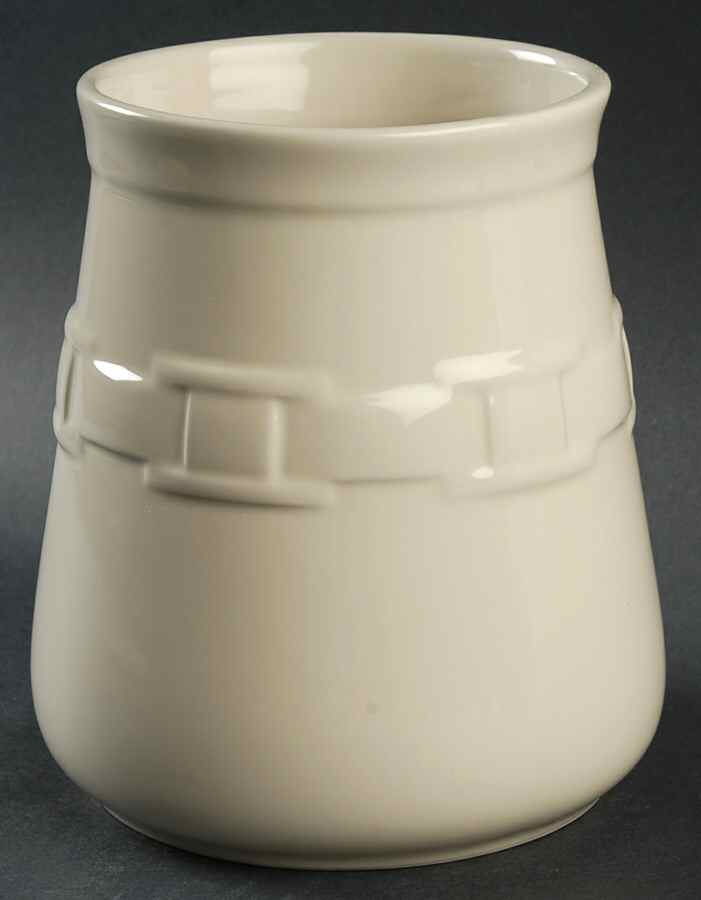 Woven Traditions Ivory Kitchen Crock No Wood Lid by Longaberger-1