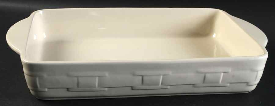 Woven Traditions Ivory 16" Rectangular Baker by Longaberger-1
