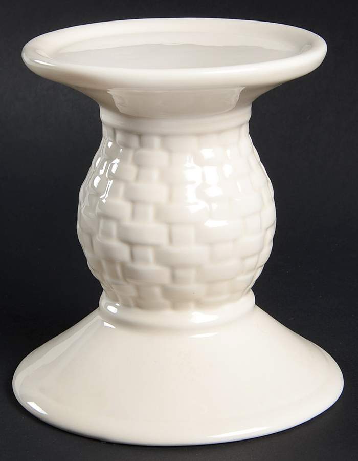 Woven Traditions Ivory 5" Pillar Candleholder by Longaberger-1