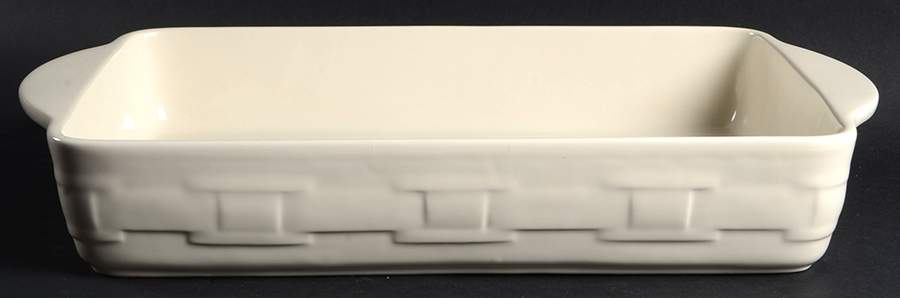 Woven Traditions Ivory 13"  Rectangular Baker by Longaberger-1