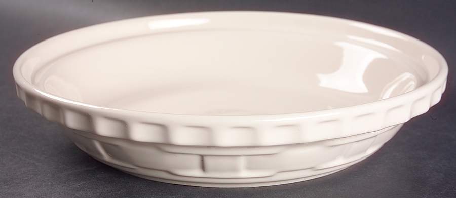 Woven Traditions Ivory 10" Pie Baking Plate by Longaberger-1
