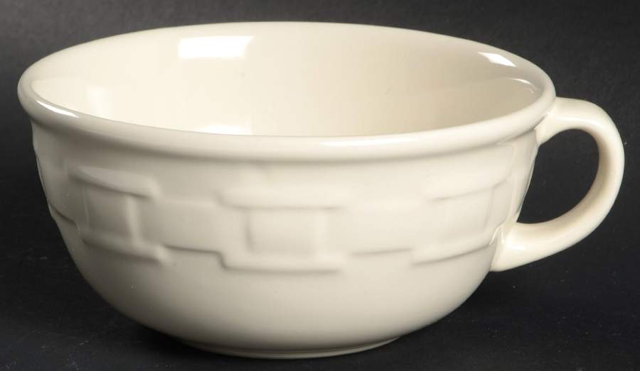 Woven Traditions Ivory Soup Mug by Longaberger-1