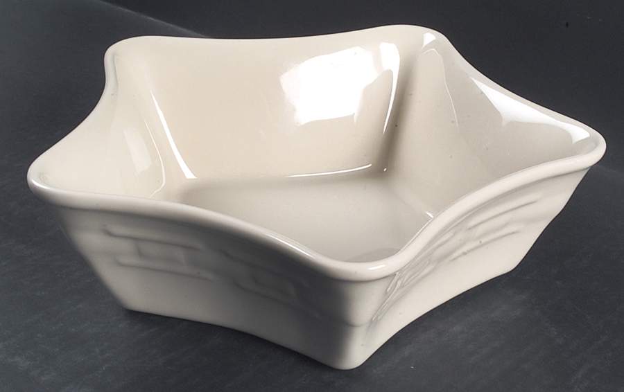 Woven Traditions Ivory Star Shaped Bowl by Longaberger-1