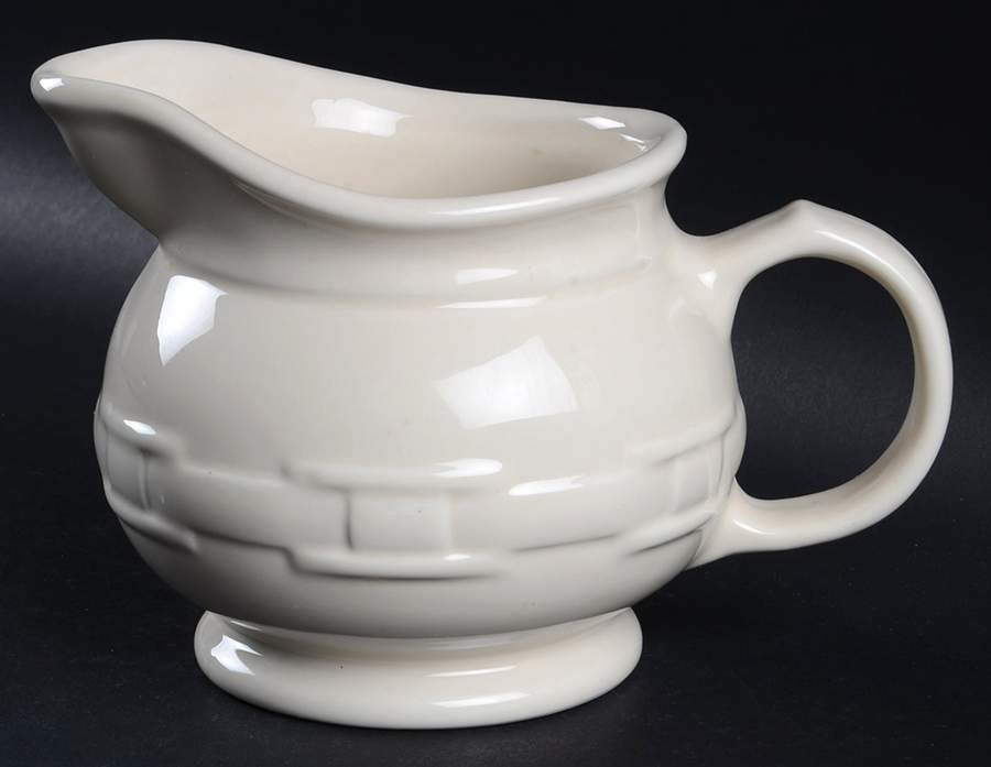 Woven Traditions Ivory Gravy/Sauce Pitcher by Longaberger-1
