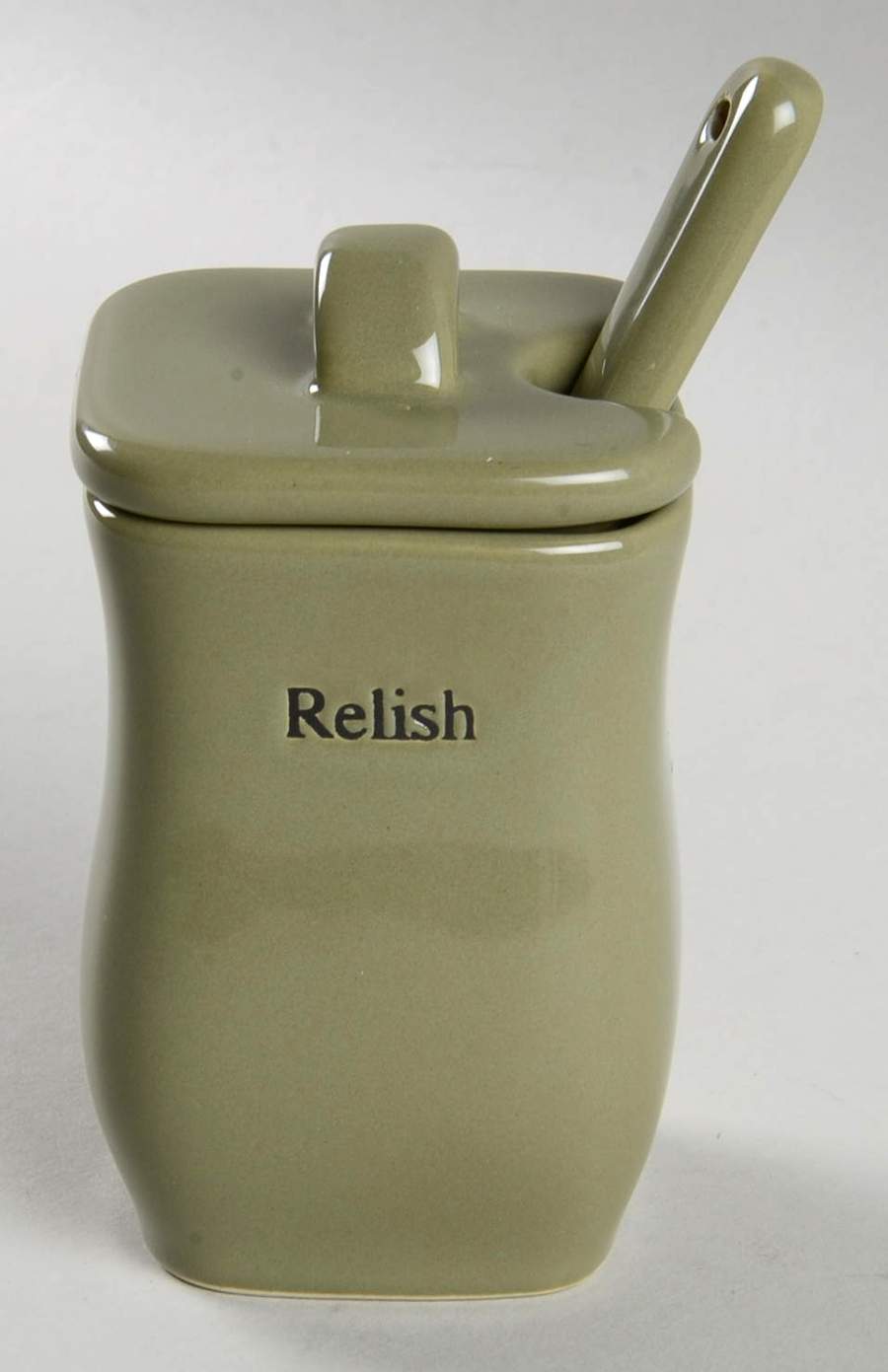 Woven Traditions Ivory Relish Jar & Lid with Ceramic Spoon by Longaberger-1