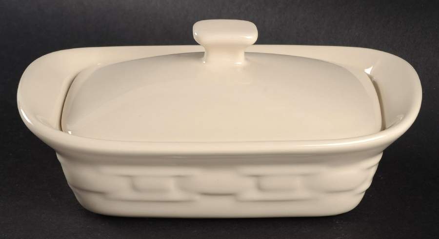 Woven Traditions Ivory 1.5 Quart Rectangular Covered Casserole by Longaberger-1